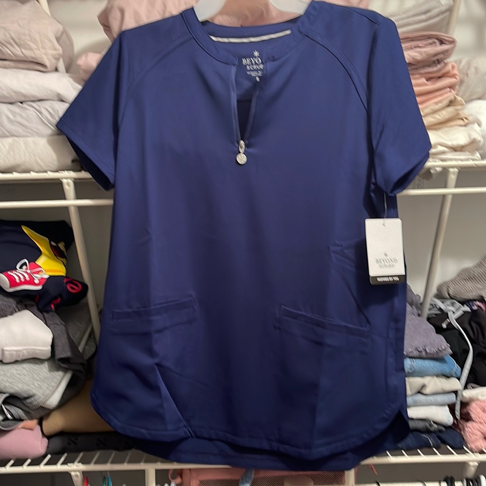 Navy Beyond Scrubs Top